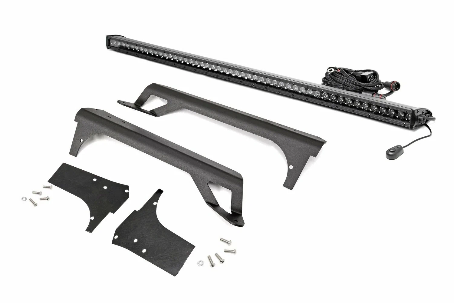 Fits Wrangler TJ(97-06) LED Light Windshield Mount 50_ Black Single Row 70588BL
